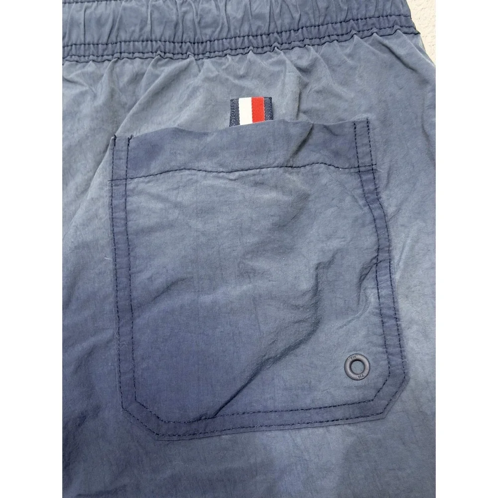 Tommy Hilfiger Mens Swim Trunks Shorts Navy Blue Solid Board Shorts Size M